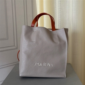 Marni Museo Soft Small Bag, Grey/Orange